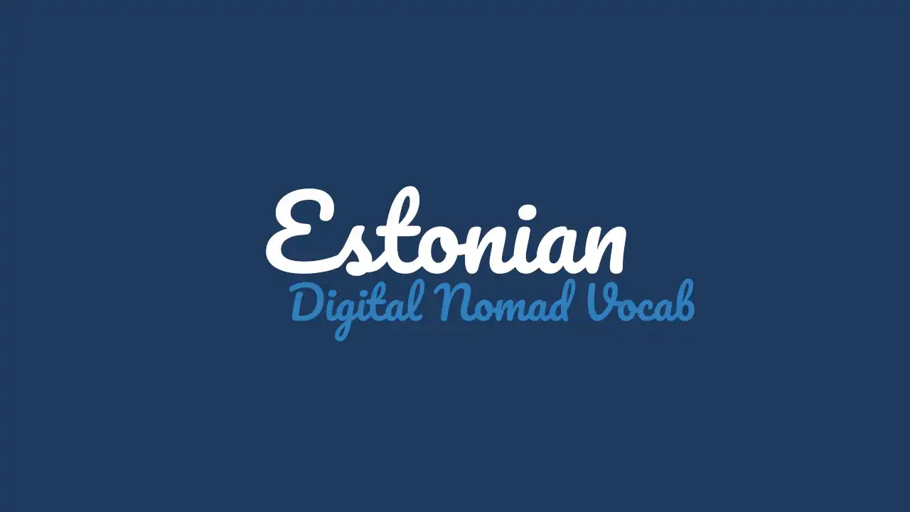 Essential Estonian Vocabulary For Digital Nomads